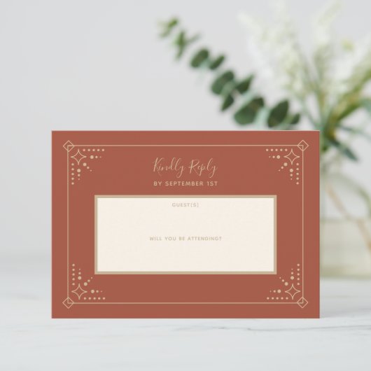 Stardust Wedding RSVP-kaart RSVP Kaartje (Staand voorkant)