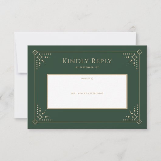 Stardust Wedding RSVP-kaart RSVP Kaartje (Voorkant)