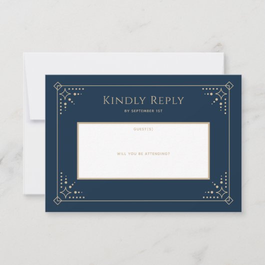Stardust Wedding RSVP-kaart RSVP Kaartje (Voorkant)