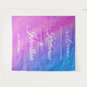 Stardust Zee-Bruiloft Welcom- Wandkleed (Voorkant (horizontaal))