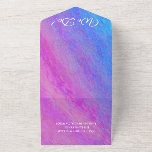 Stardust Zee-Wedding-Beach- Alles in één uitnodigi All In One Uitnodiging (Buitenkant)