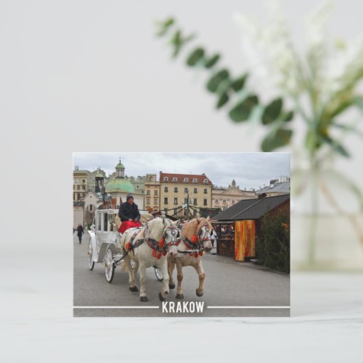 Stare Miasto, Krakow Polen Briefkaart (Staand voorkant)