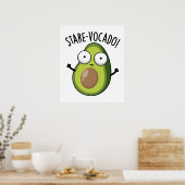 Stare-vocado Funny Avocado Pun Poster (Keuken)