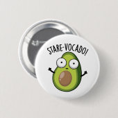 Stare-vocado Funny Avocado Pun Ronde Button 5,7 Cm (Voorkant /achterkant)