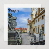 Staren met stenen engelen in de Loreto Prague-kerk (Voorkant / Achterkant)