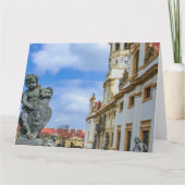 Staren met stenen engelen in de Loreto Prague-kerk Kaart (Achterkant)