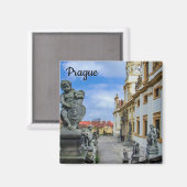 Staren met stenen engelen in de Loreto Prague-kerk Magneet (Voorkant / Achterkant)