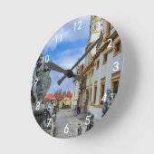 Staren met stenen engelen in de Loreto Prague kerk Ronde Klok (Hoek)