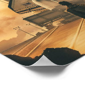 Staren naar Giant Spaceship Poster Print (Hoek)