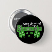 Staren naar Shamrocks Button (Voorkant /achterkant)