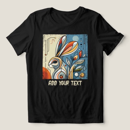 starend konijn Tri-Blend shirt (Design voorkant)