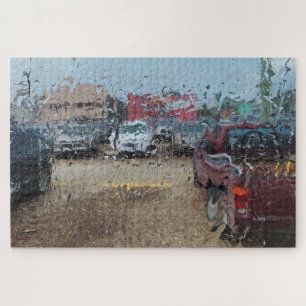 Starend naar een wazige dag puzzel