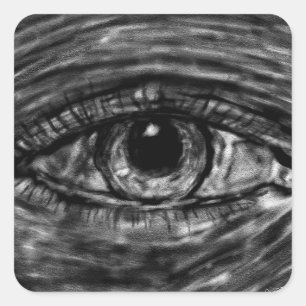 Starend Oog Vierkante Sticker