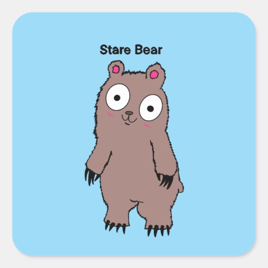 Starende Beer Sticker (Voorkant)