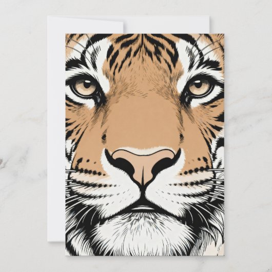 Starende Tijger Gezicht, Tijger Kaart (Voorkant)