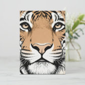 Starende Tijger Gezicht, Tijger Kaart (Staand voorkant)