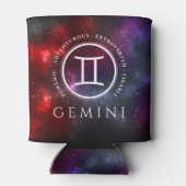Starfield Gemini Twins Westerne Zodiac Blikjeskoeler (Achterkant)