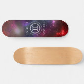 Starfield Gemini Twins Westerne Zodiac Persoonlijk Skateboard (Horizontaal)