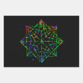 Starfield Kaleidoscope-ontwerp Inpakpapier Vel (Voorkant)