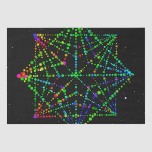 Starfield Kaleidoscope-ontwerp Tissuepapier (Voorkant)