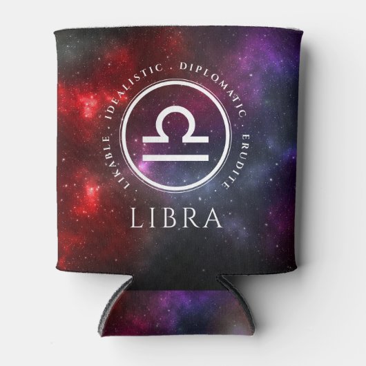 Starfield Libra Scales Westerne Zodiac Blikjeskoeler (Voorkant)