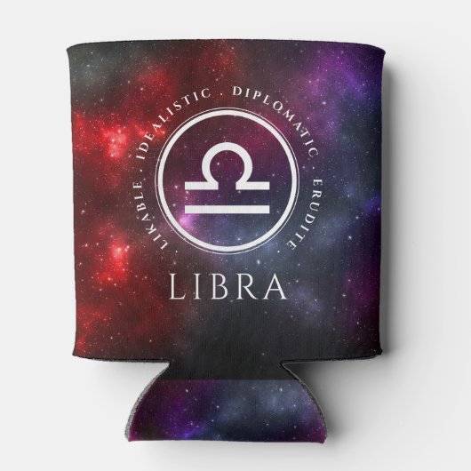 Starfield Libra Scales Westerne Zodiac Blikjeskoeler (Achterkant)