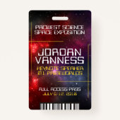 Starfield met meerkleurige kosmische stof badge (Voorkant)