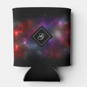 Starfield met meerkleurige kosmische stof blikjeskoeler (Achterkant)