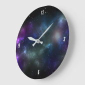 Starfield met meerkleurige kosmische stof grote klok (Hoek)