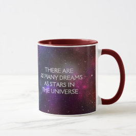 Starfield met meerkleurige kosmische stof mok