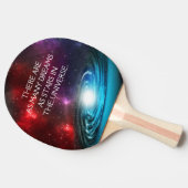 Starfield met meerkleurige kosmische stof tafeltennisbatje (Zijkant)