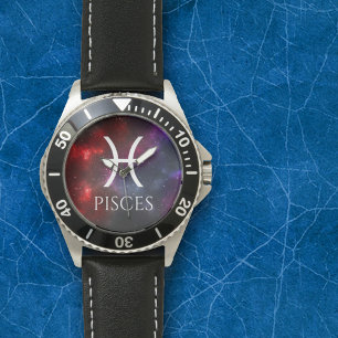 Starfield Pisces Fish Western Zodiac Horloge