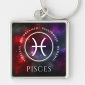Starfield Pisces Fish Western Zodiac Sleutelhanger (Voorkant)