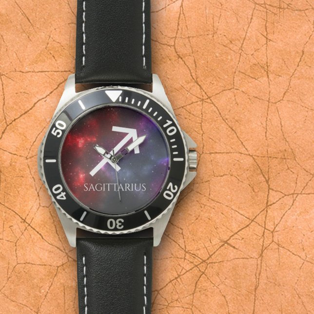 Starfield Sagittarius Archer Western Zodiac Horloge (Creator heeft geüpload)