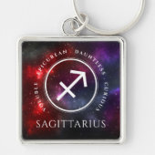 Starfield Sagittarius Archer Western Zodiac Sleutelhanger (Voorkant)