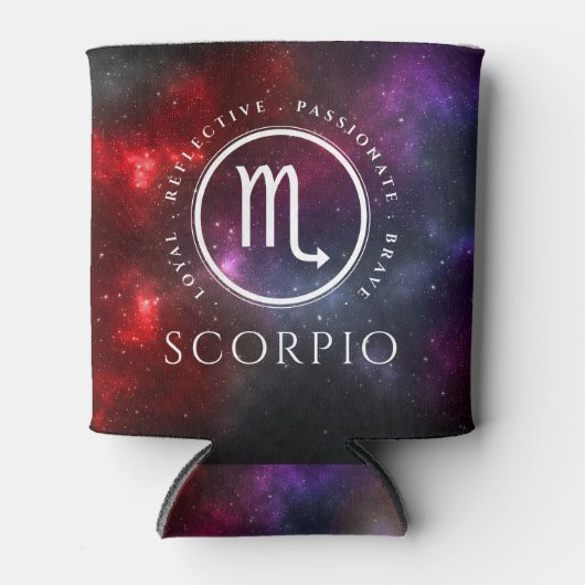 Starfield Scorpio Scorpion Western Zodiac Blikjeskoeler (Voorkant)
