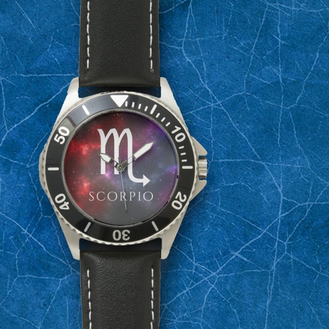 Starfield Scorpio Scorpion Western Zodiac Horloge (Creator heeft geüpload)