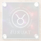 Starfield Taurus Bull Westerne dierentuin Glazen Onderzetter (Achterkant)