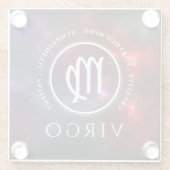 Starfield Virgo Maiden Westerne dierentuin Glazen Onderzetter (Achterkant)