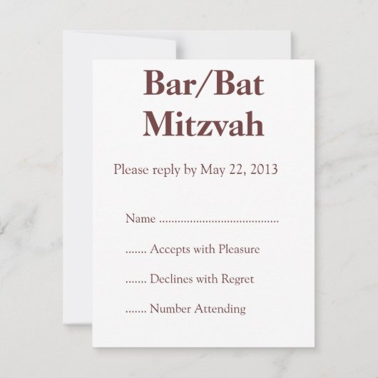 Starfire Bar/Bat Mitzvah RSVP (Achterkant)