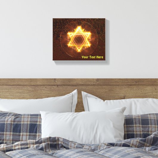 Starfire Fractal Magen David Canvas Afdruk (Insitu (Slaapkamer))