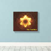 Starfire Fractal Magen David Canvas Afdruk (Insitu (Houten vloer))