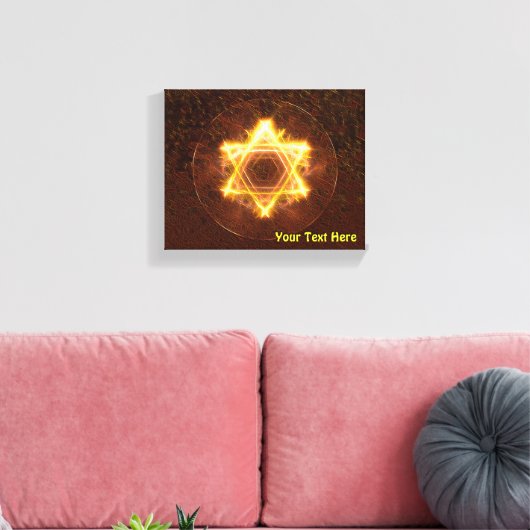 Starfire Fractal Magen David Canvas Afdruk (Insitu (Woonkamer))