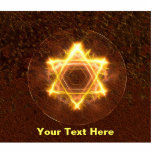 Starfire Fractal Magen David Fotobeeldje Magneet<br><div class="desc">Een heldere, vuurachtige, fractale Star van David op een roodachtige achtergrond. Voeg je eigen tekst toe. In de Shema, het centrale gebed van het jodendom, zeggen we: "En je zult van de Heer je God houden met al je hart en met al je ziel en met al je kracht." Moge...</div>