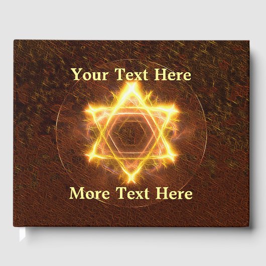 Starfire Fractal Magen David Gastenboek (Voorkant)