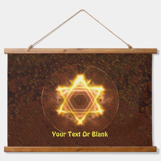 Starfire Fractal Star van David Hangend Wandkleed (Voorkant)