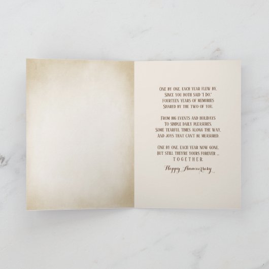 Starfish 14e Jubileum Kaart (Binnen)