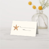 Starfish #2 Beach Escort Kaart Place Card IvoryC Plaatskaartje (Achterkant)