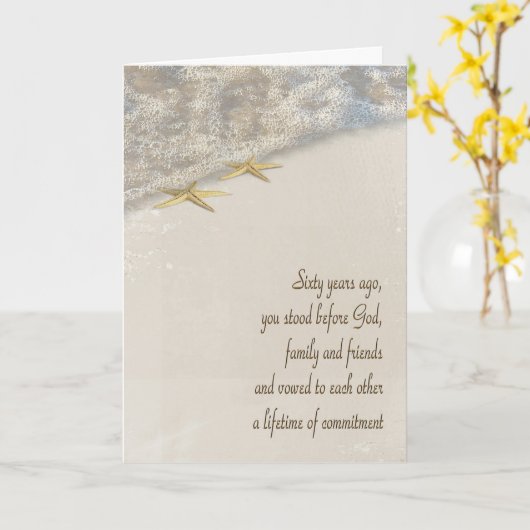 Starfish 60e Jubileum Kaart (Gele Bloem)