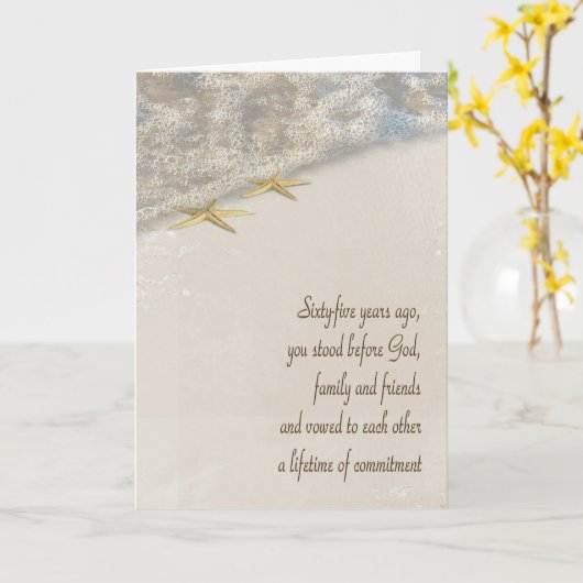 Starfish 65e Jubileum Kaart (Gele Bloem)